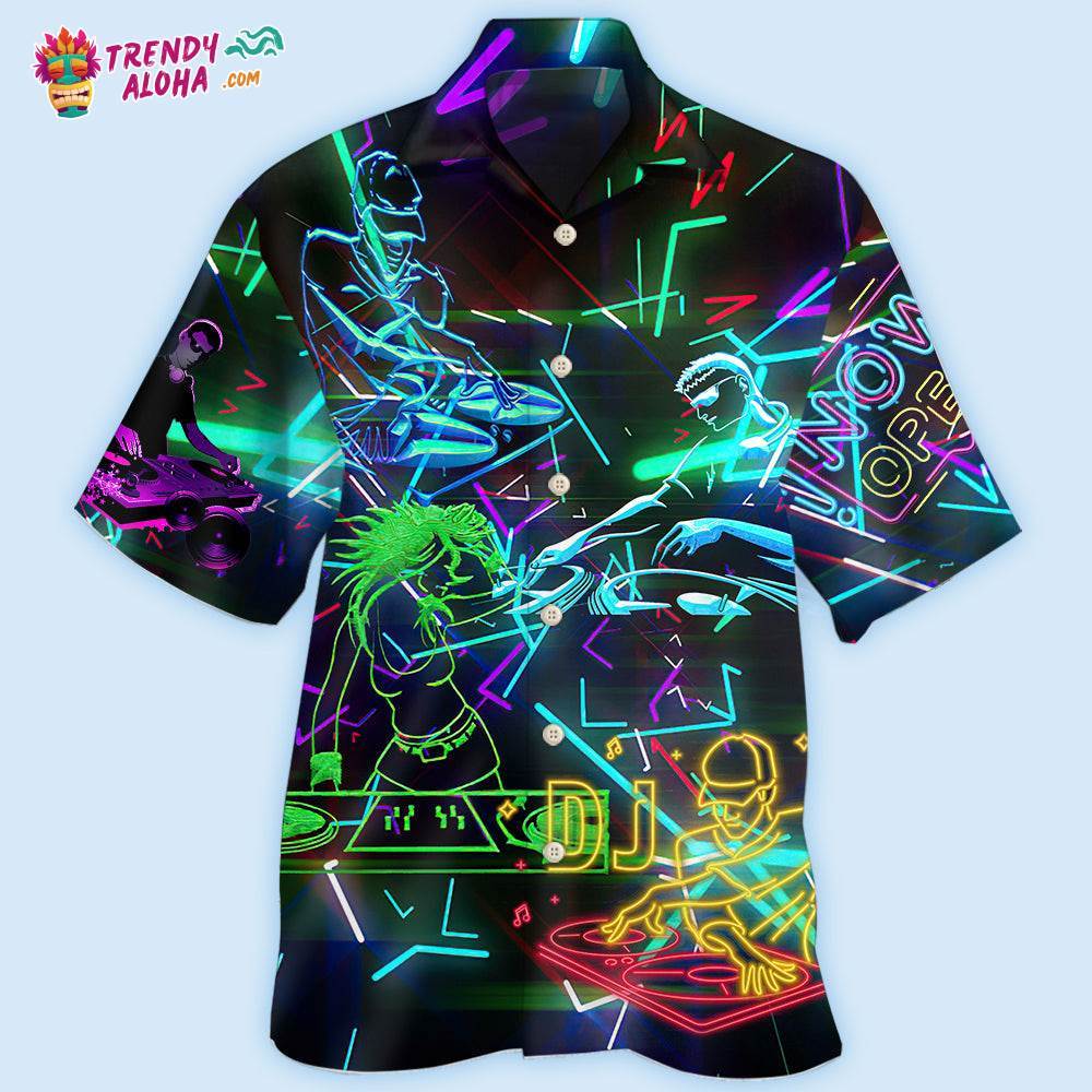 Dj Stunning Color Music Hawaiian Shirt – Trendy Aloha