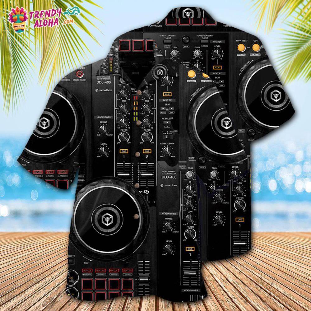 Dj Yes I Am The Dj In Black Hawaiian Shirt – Trendy Aloha