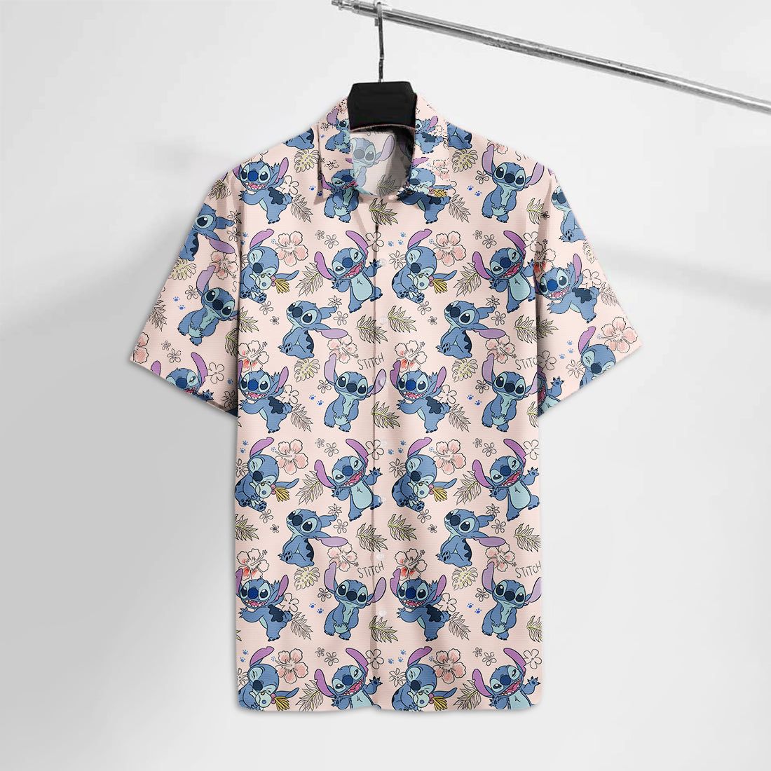 Dn Hawaiian Shirt Adorable Stitch Floral Hawaii Tshirt Dn Stitch Aloha Shirt