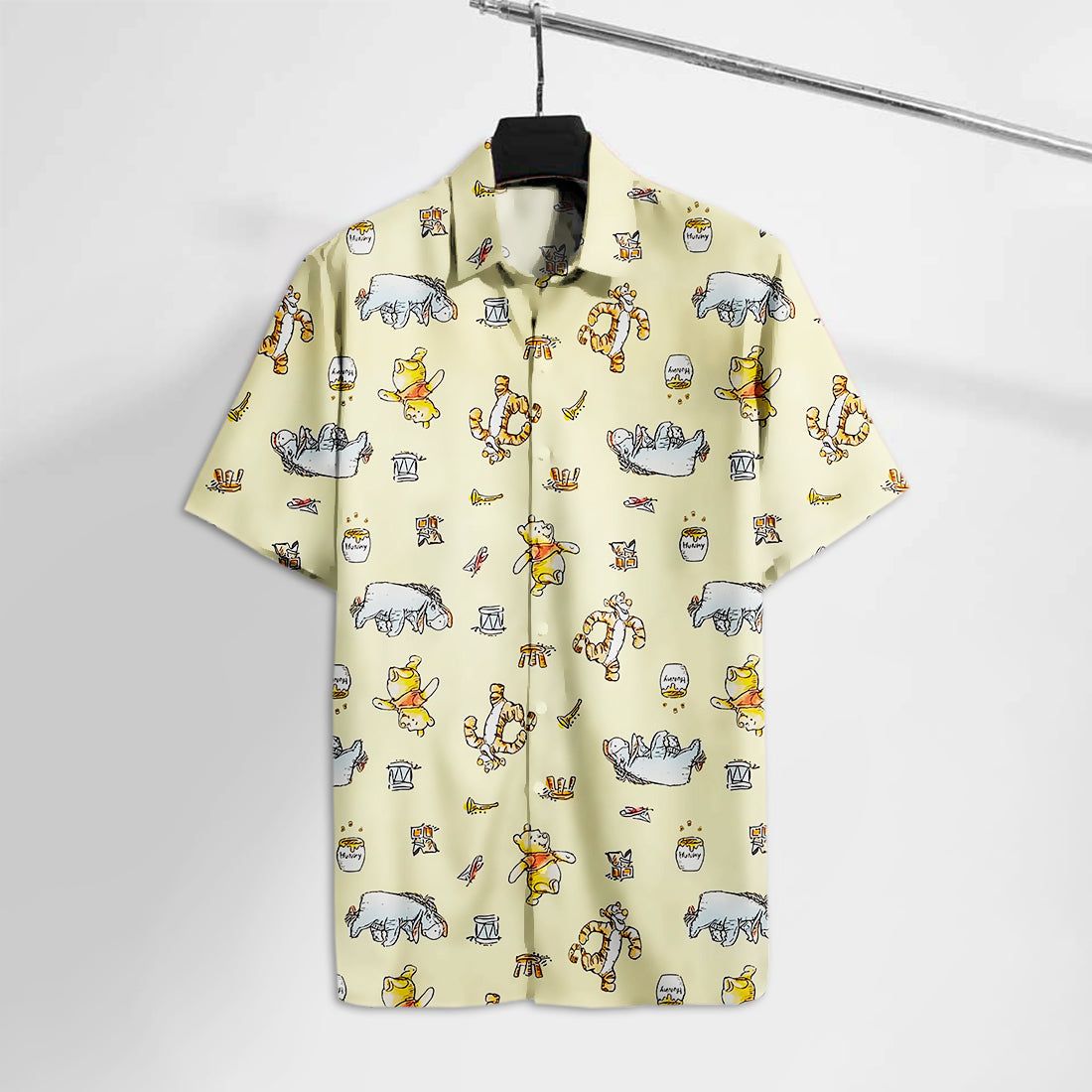 Dn Wtp Hawaiian Shirt Yellow Pooh Bear Comic Hawaii Tshirt Awesome Dn Wtp Aloha Shirt
