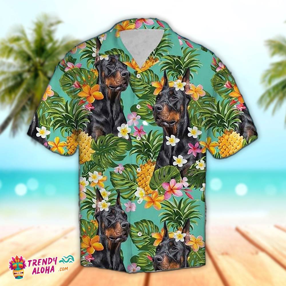 Doberman Hawaiian Shirt Doberman Tropical, Aloha Hawaiian Shirts