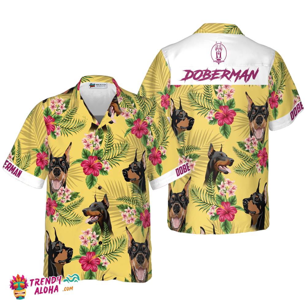 Doberman Pinscher Hawaiian Shirt Doberman Pinscher Hawaiian Shirt