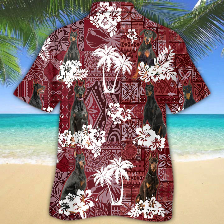 Doberman Pinscher Trendy Hawaiian Shirt, Gift For Dog Lover Shirts, Animal Summer Shirts, Trendy Hawaiian Shirt Men
