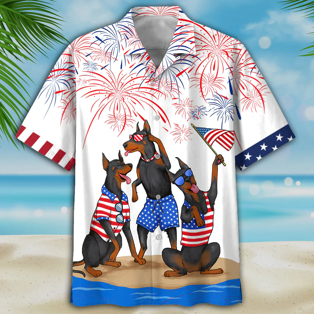 Dobermann Trendy Hawaiian Shirts – Independence Day Is Coming, Usa Patriotic Trendy Hawaiian Shirt Dobermann Trendy Hawaiian Shirts – Independence Day Is Coming, Usa Patriotic Trendy Hawaiian Shirt