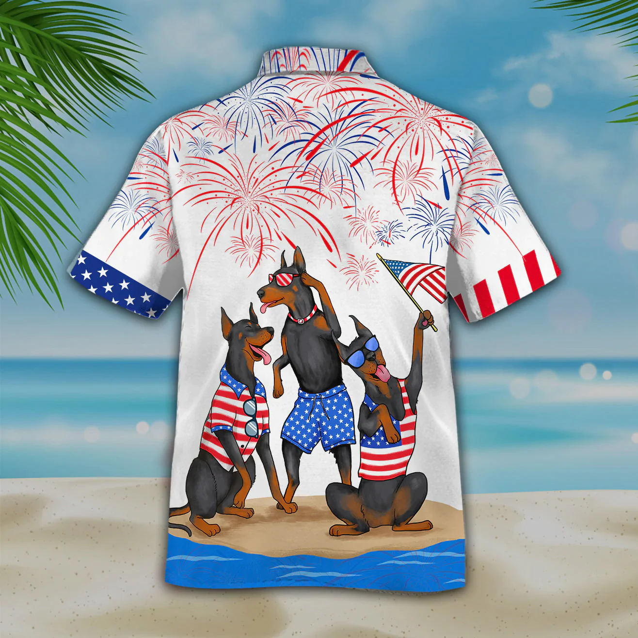 Dobermann Trendy Hawaiian Shirts – Independence Day Is Coming, Usa Patriotic Trendy Hawaiian Shirt
