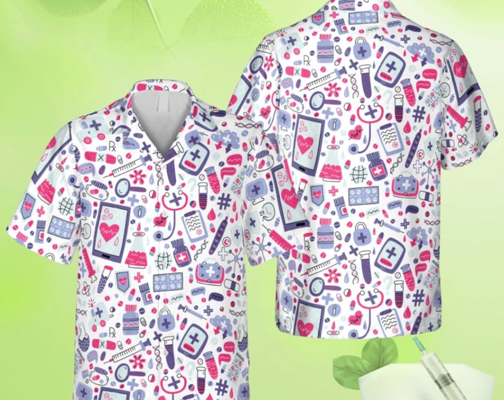 Doctor Clinic Hawaiian T-Shirt, Nurse Day Aloha Shirts, Meaningful Birthday Presents, Hawaii Shirt Party Summer, Hawaiian Set Gift.