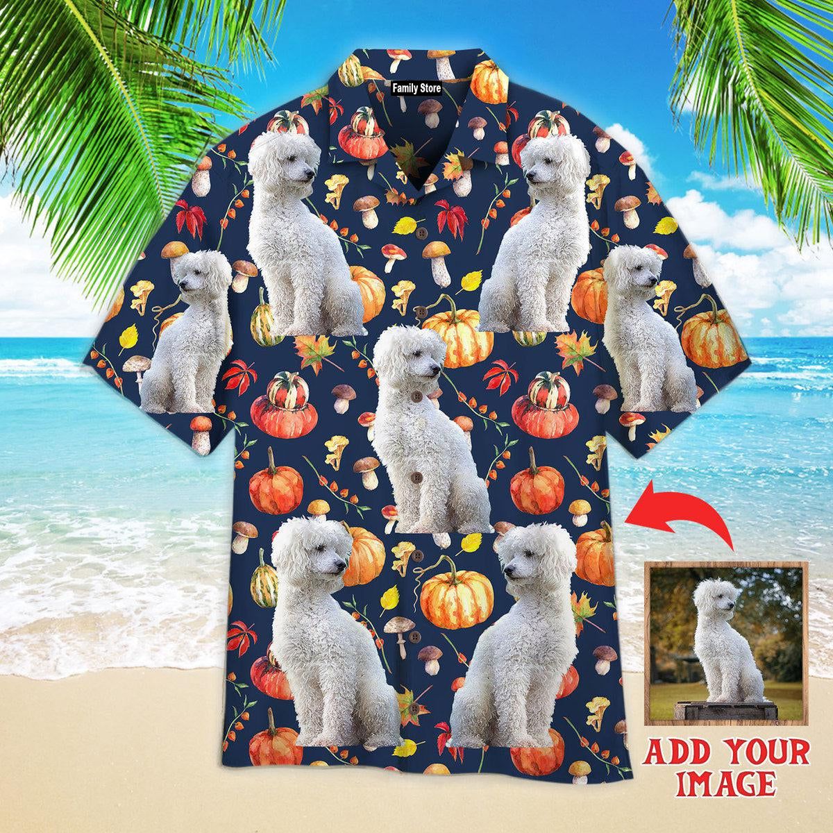 Dog And Watercolor Autumn Custom Hawaiian Shirt
