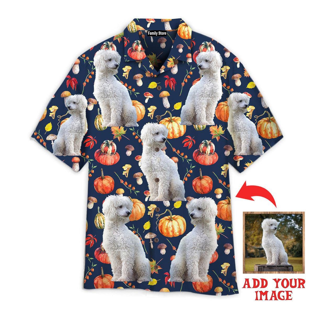 Dog And Watercolor Autumn Custom Hawaiian Shirt Dog And Watercolor Autumn Custom Hawaiian Shirt