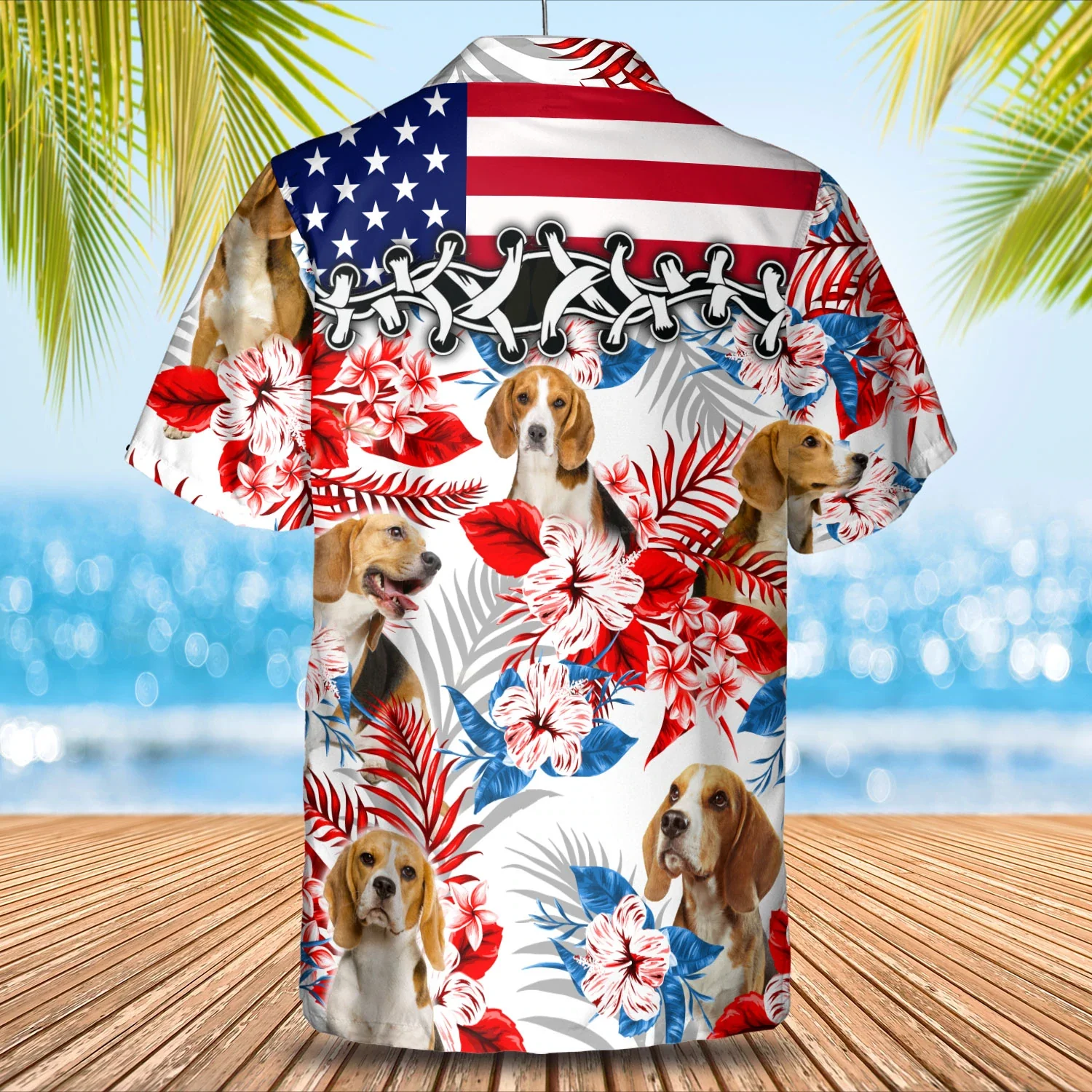 Dog Beagle Flower Trendy Hawaiian Shirt, Summer Aloha Shirt, Men Trendy Hawaiian Shirt, Women Trendy Hawaiian Shirt
