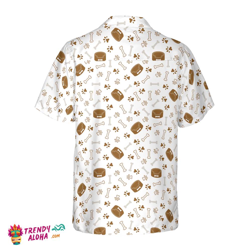 Dog Bone And Bowl Seamless Hawaiian Shirt