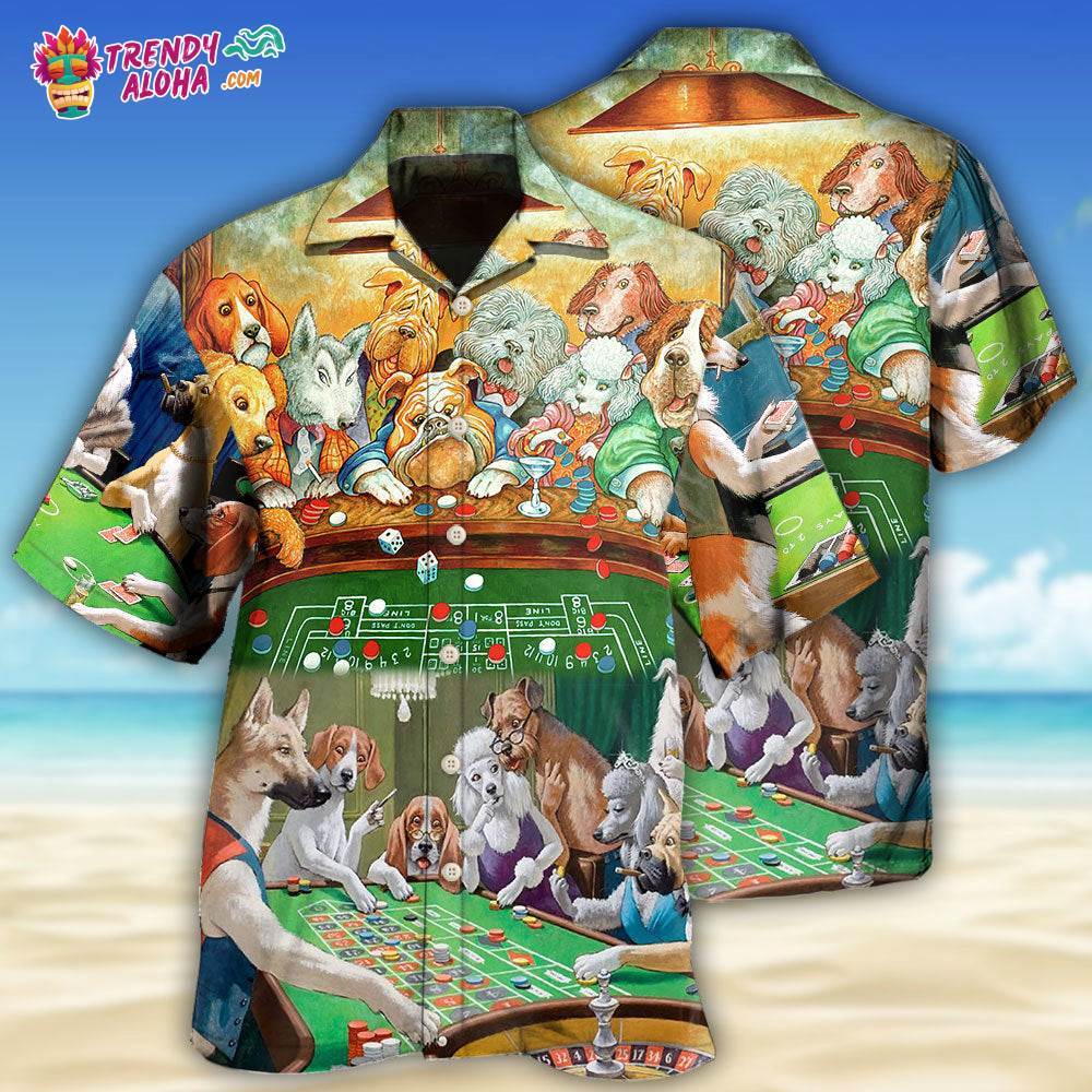 Dog Casino Play So Many Funny Hawaiian Shirt – Trendy Aloha