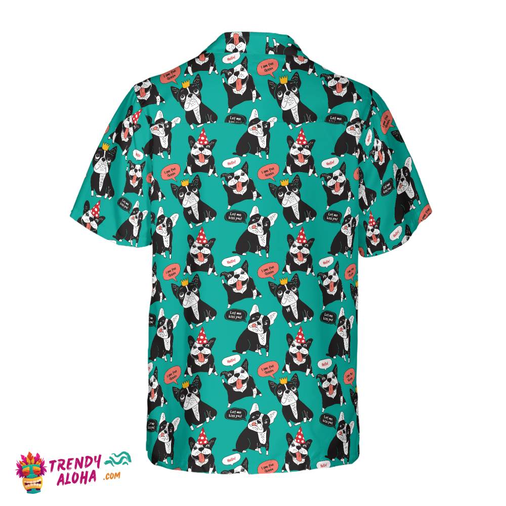 Dog French Bulldog Happy Animals Hawaiian Shirt