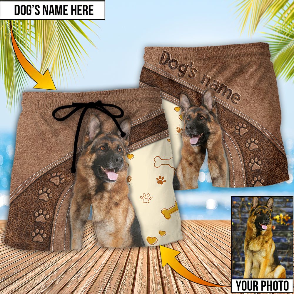 Dog Is My Best Friend Custom Photo Trendy Aloha Hawaiian Beach Shorts