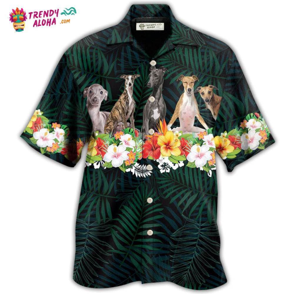 Dog Italian Greyhound Tropical Style Hawaiian Shirt Trendy Aloha