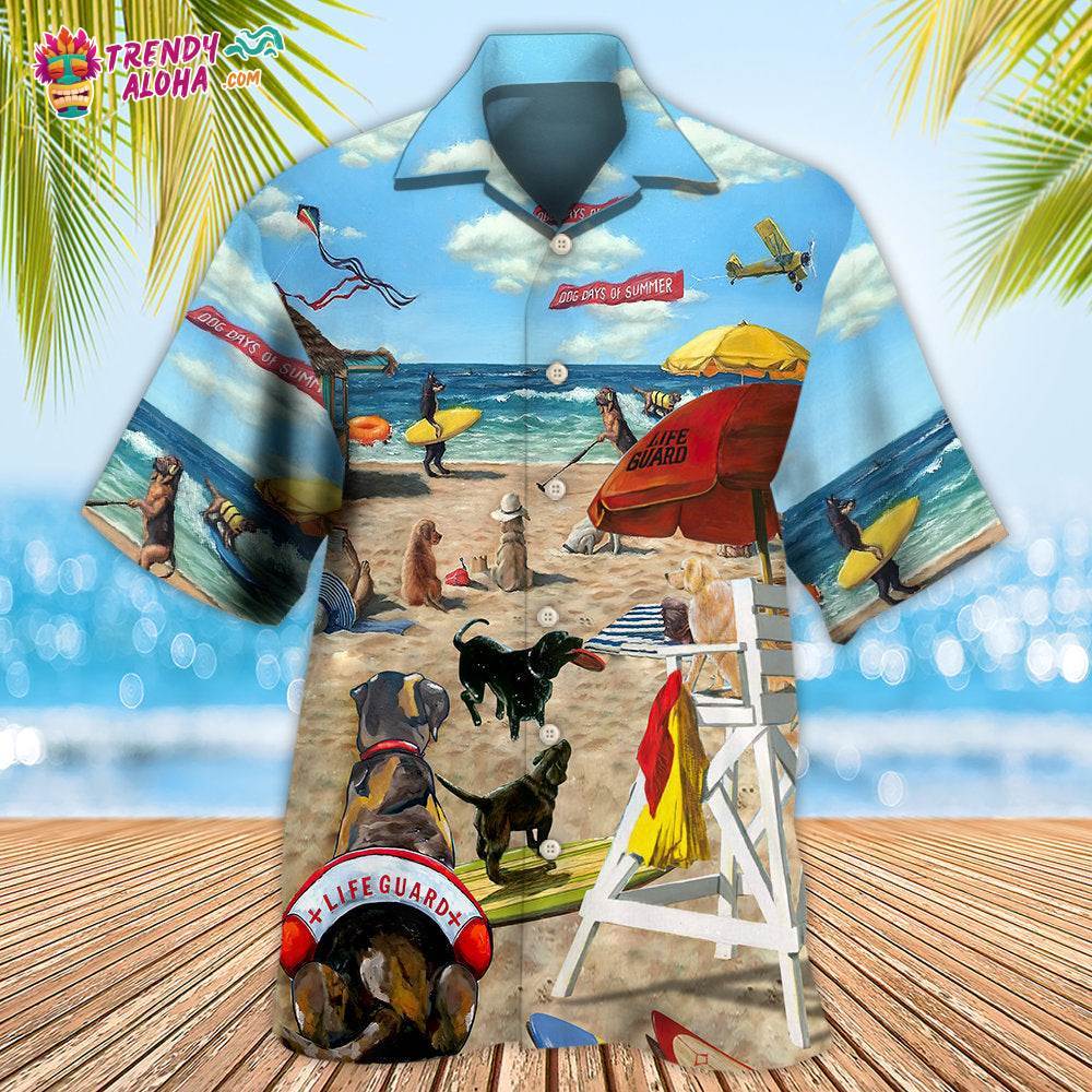 Dog Lifeguard On The Beach Hawaiian Shirt – Trendy Aloha
