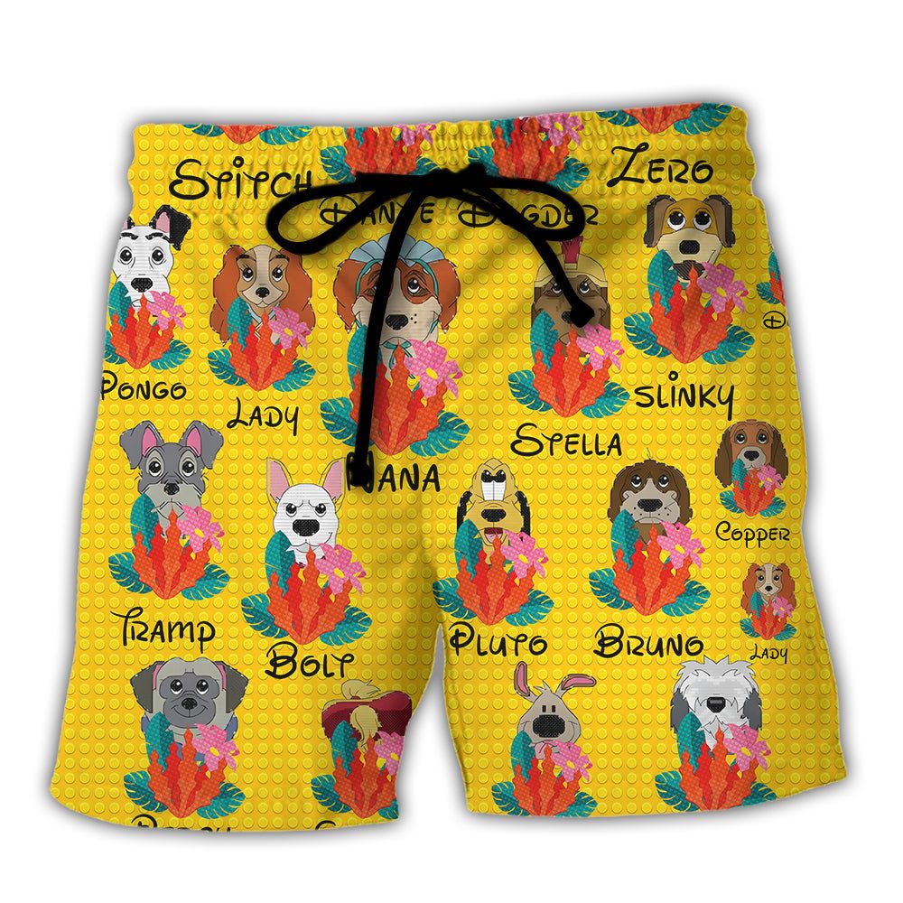 Dog Of Dn Funny Dog Tropical Floral Lego Style Lovers Dog Trendy Aloha Hawaiian Beach Shorts Dog Of Dn Funny Dog Tropical Floral Lego Style Lovers Dog Trendy Aloha Hawaiian Beach Shorts