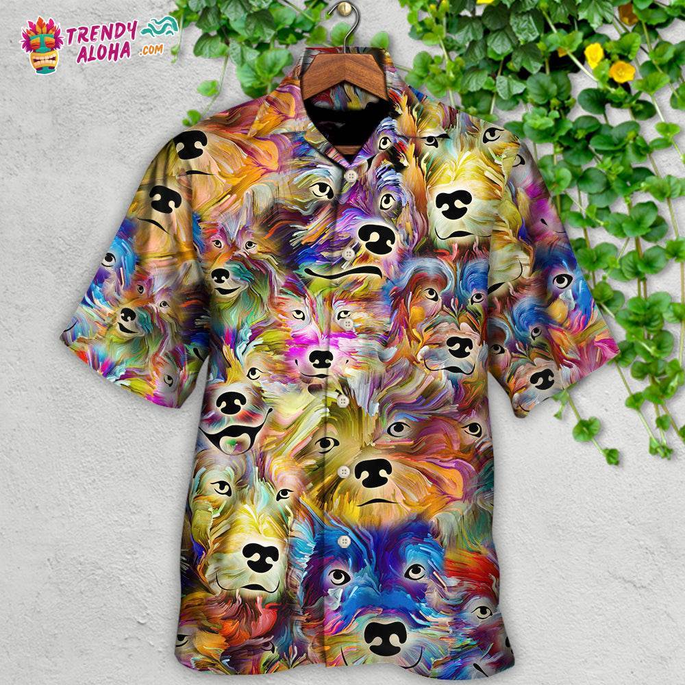 Dog Painting In My Memory Hawaiian Shirt – Trendy Aloha
