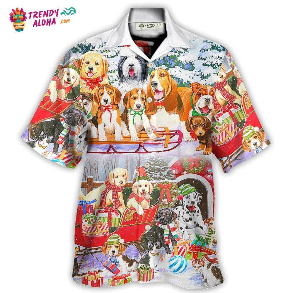 Dog Snowman Christmas Tree Merry Xmas Hawaiian Shirt – Trendy Aloha Dog Snowman Christmas Tree Merry Xmas Hawaiian Shirt – Trendy Aloha