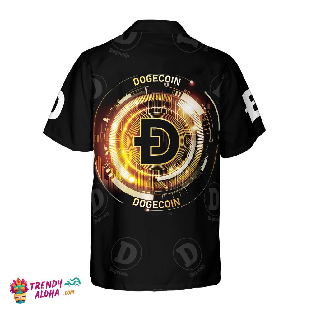 Doge Pattern Luxury Dogecoin Hawaiian Shirt