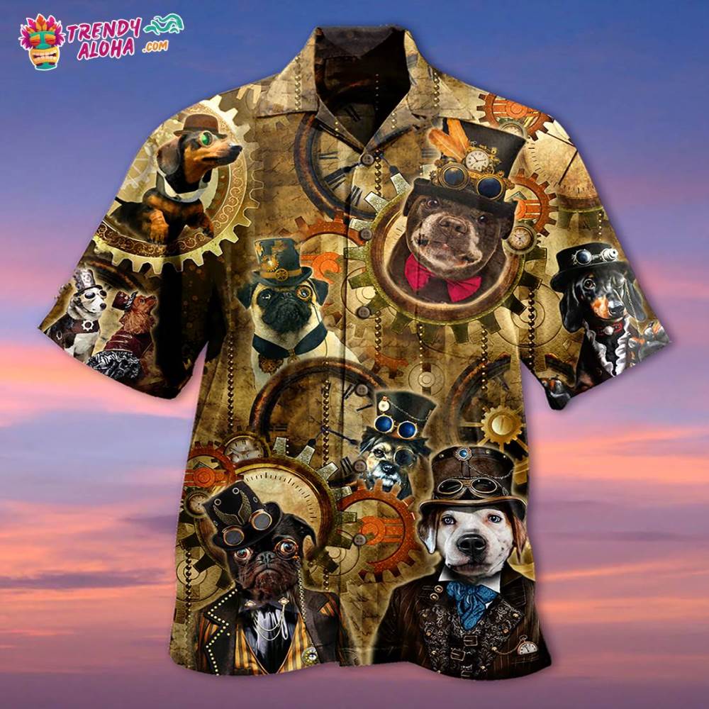 Dogs Machine Vintage Cool Hawaiian Shirt – Trendy Aloha