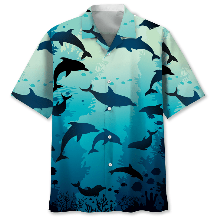 Dolphin Beach Trendy Hawaiian Shirt