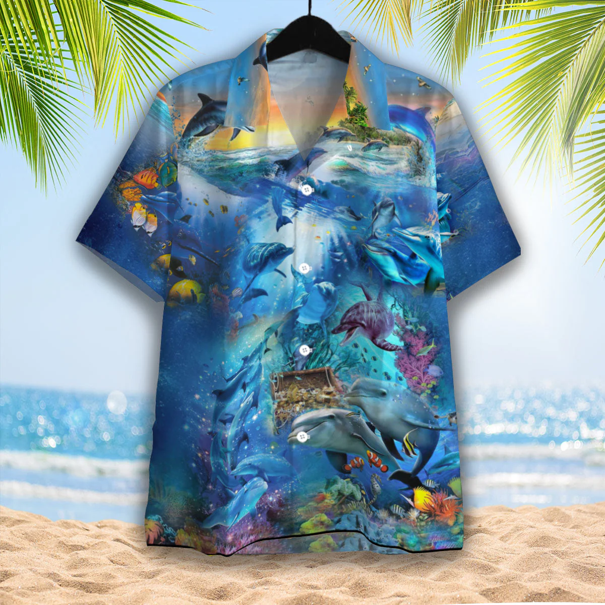 Dolphin In The Ocean Hawaiian Shirt Aloha Shirt