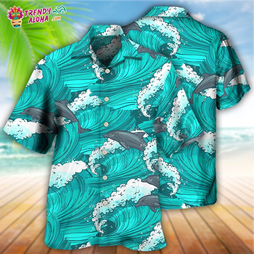 Dolphin Loves Fresh Ocean And Summer Hawaiian Shirt – Trendy Aloha