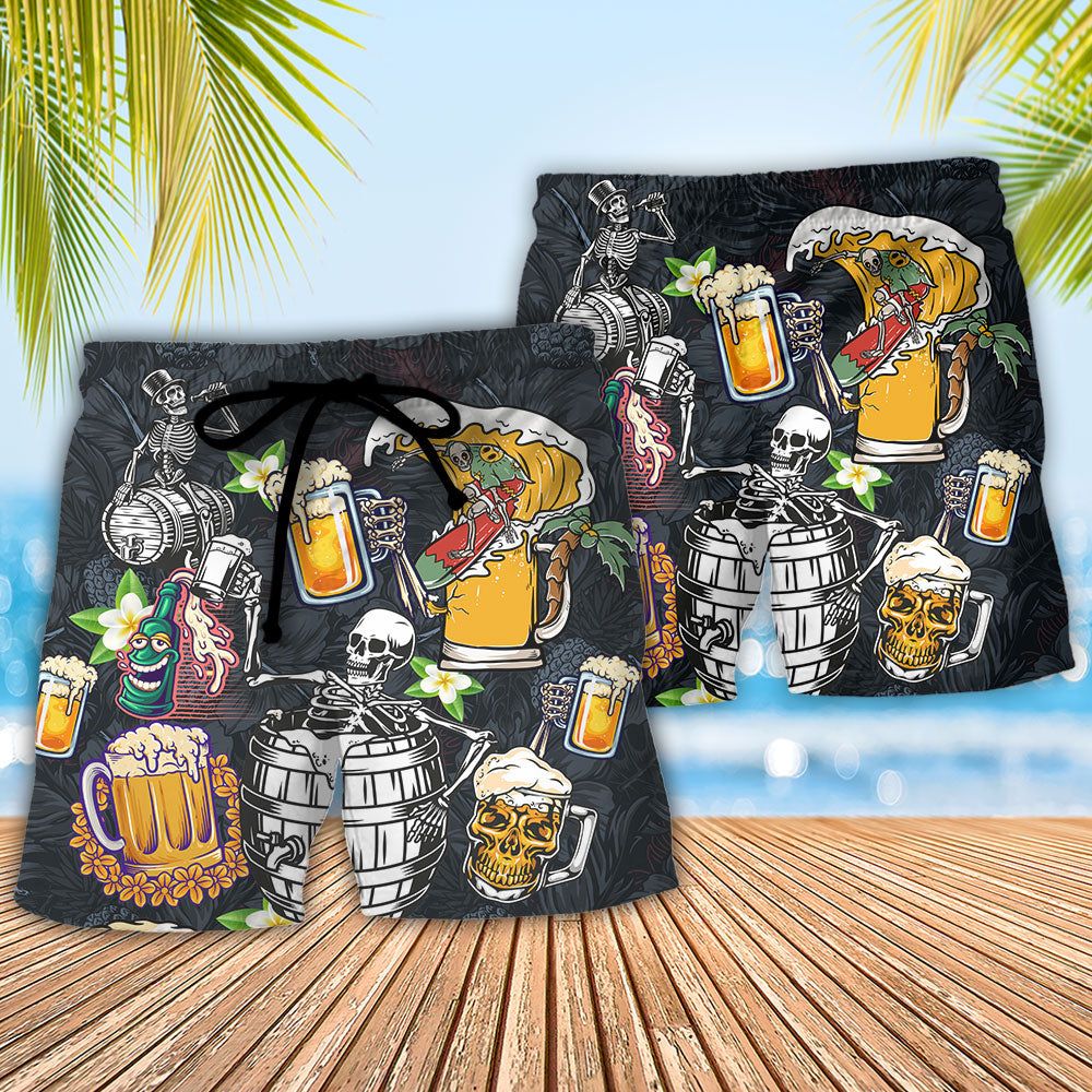 Don’t Be Jealous Just Because You Can’t Drink Beer Like Me Trendy Aloha Hawaiian Beach Shorts