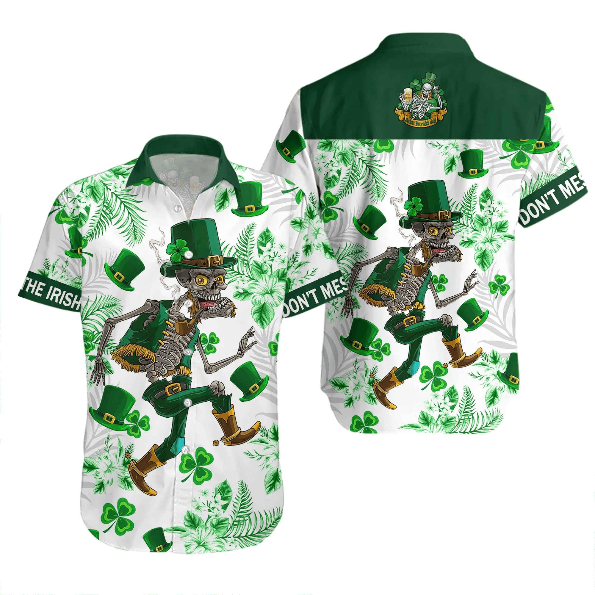 Dont Mess With The Irish St Patricks Day Trendy Hawaiian Shirt  Aloha Shirt
