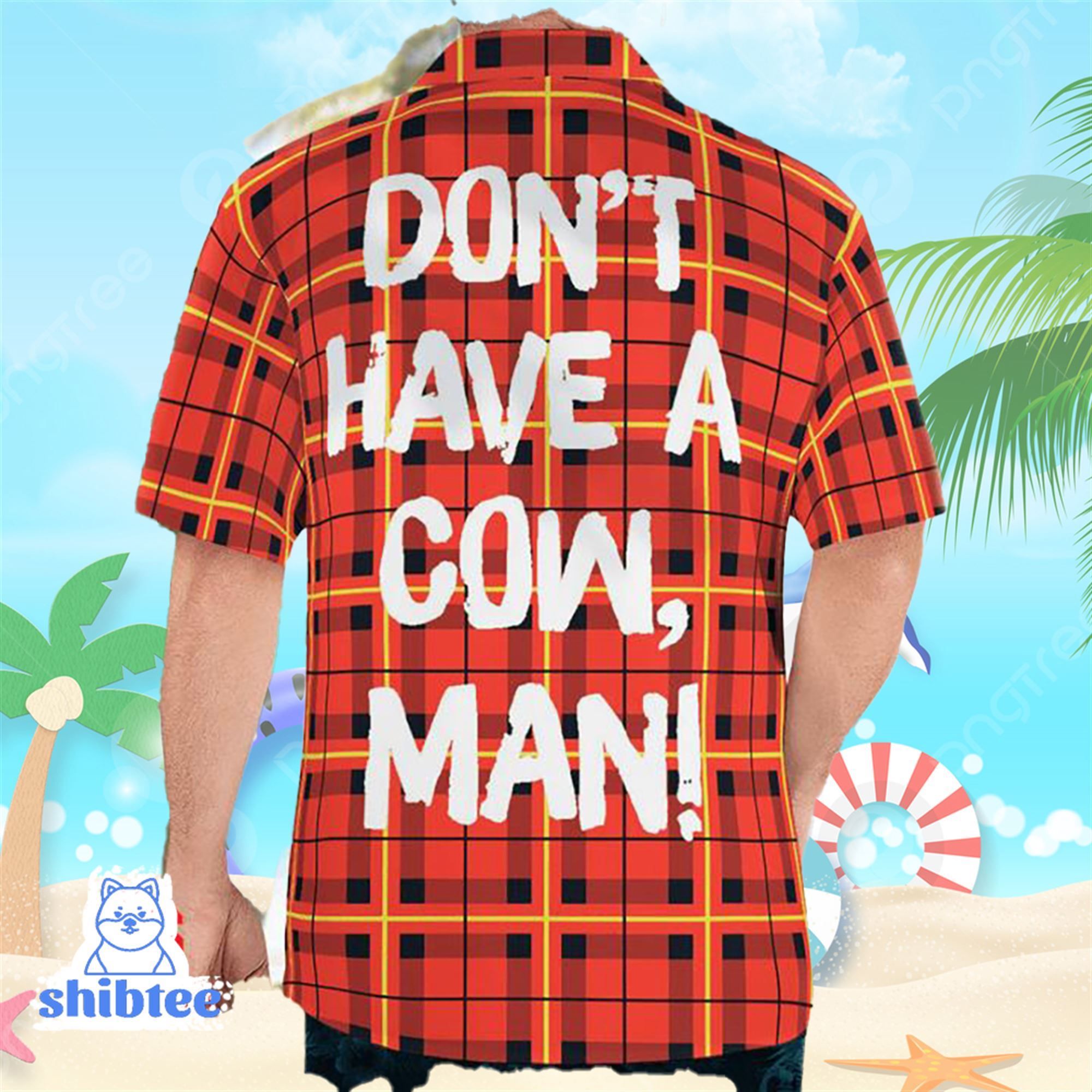 Don’t Upset the Cow Quirky Design Hawaiian Shirt