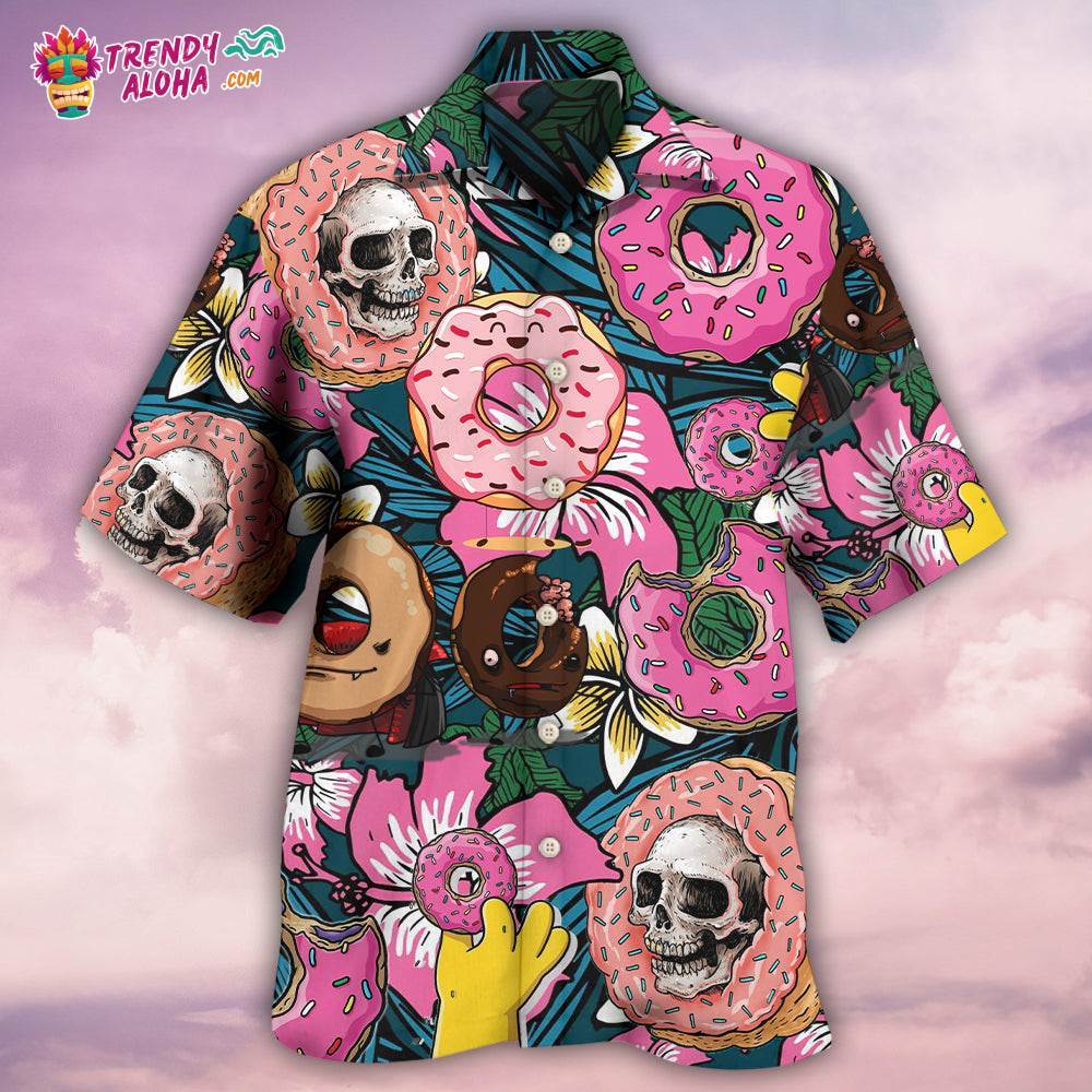 Donut Funny Donut Tropical Style Hawaiian Shirt – Trendy Aloha