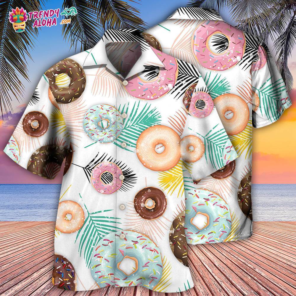 Donut Lover It’S Time For Donut Hawaiian Shirt – Trendy Aloha