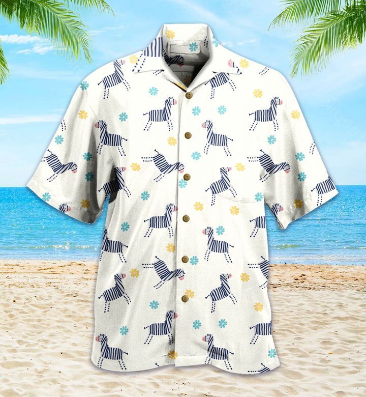 Doodle Colorful Zebra Beige Trendy Hawaiian Shirt 3D Doodle Colorful Zebra Beige Trendy Hawaiian Shirt 3D