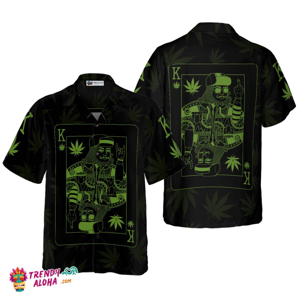 Dope Marijuana King Card Hawaiian Shirt Dope Marijuana King Card Hawaiian Shirt