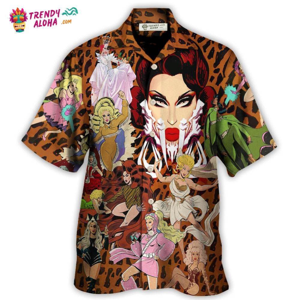 Drag Queen Born To Be Queen Hawaiian Shirt – Trendy Aloha Drag Queen Born To Be Queen Hawaiian Shirt – Trendy Aloha