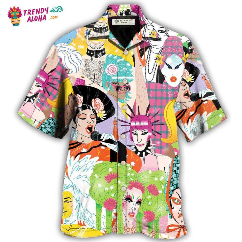 Drag Queen Sing A Song Hawaiian Shirt – Trendy Aloha Drag Queen Sing A Song Hawaiian Shirt – Trendy Aloha