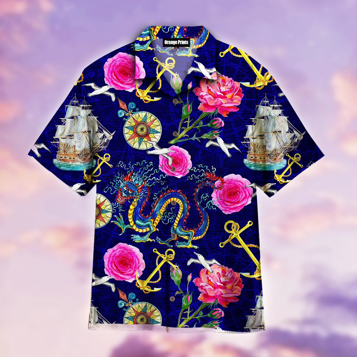 Dragon Anchor Trendy Hawaiian Shirt  Aloha Shirt
