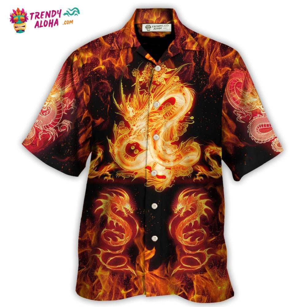Dragon And Fireball Madness Hawaiian Shirt – Trendy Aloha