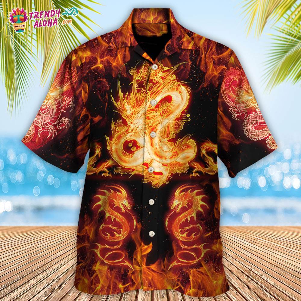Dragon And Fireball Madness Hawaiian Shirt – Trendy Aloha