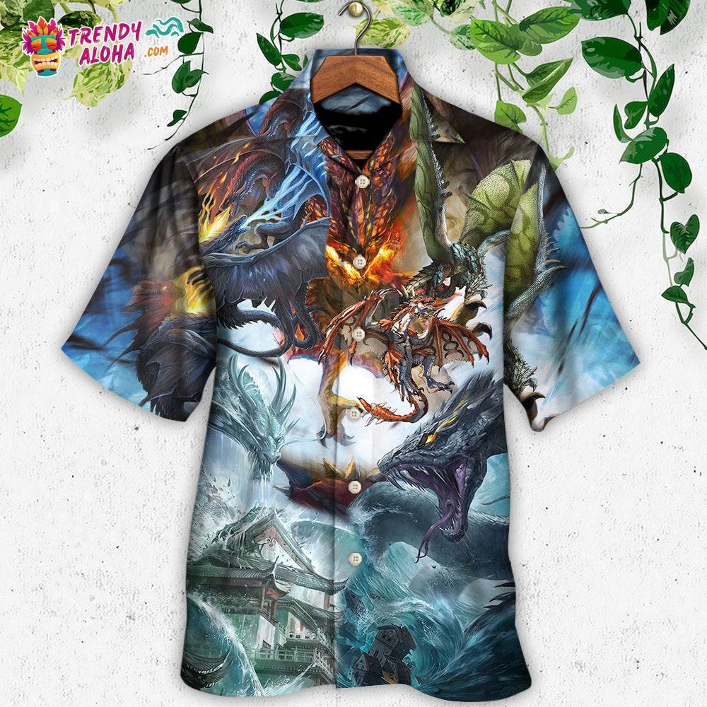 Dragon Battle Of Gods Hawaiian Shirt – Trendy Aloha