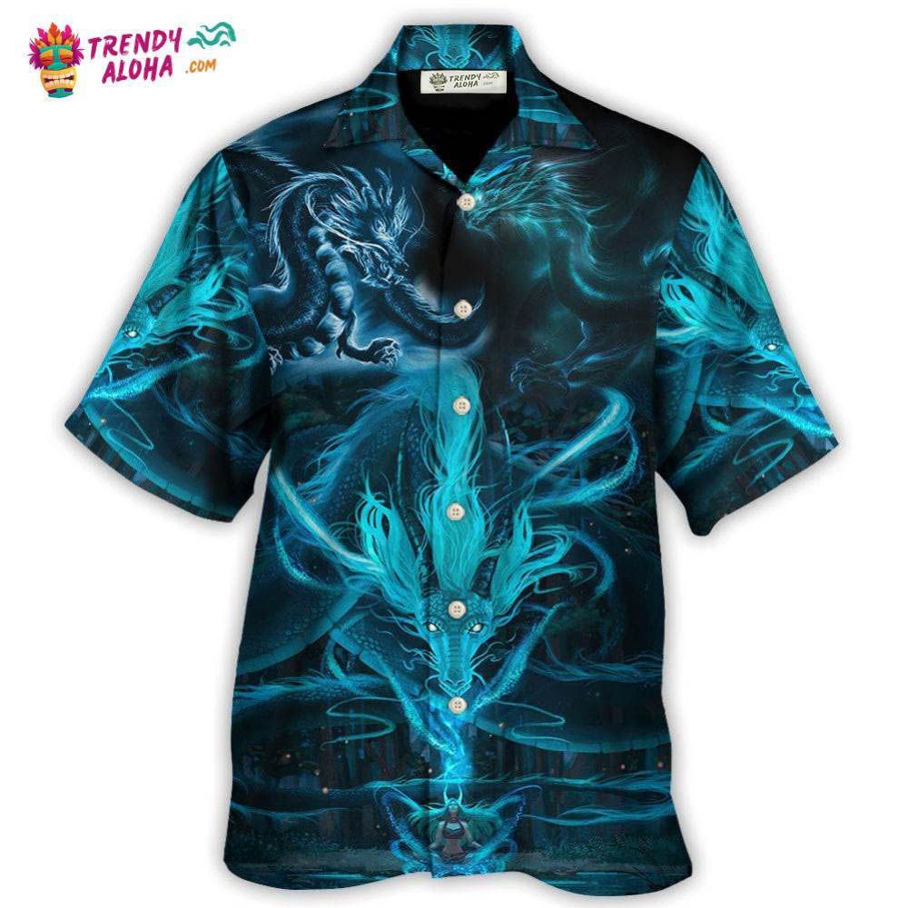 Dragon Blue Lighting And The Witch Hawaiian Shirt – Trendy Aloha