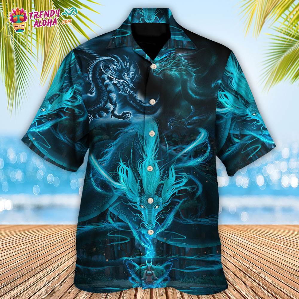 Dragon Blue Lighting And The Witch Hawaiian Shirt – Trendy Aloha