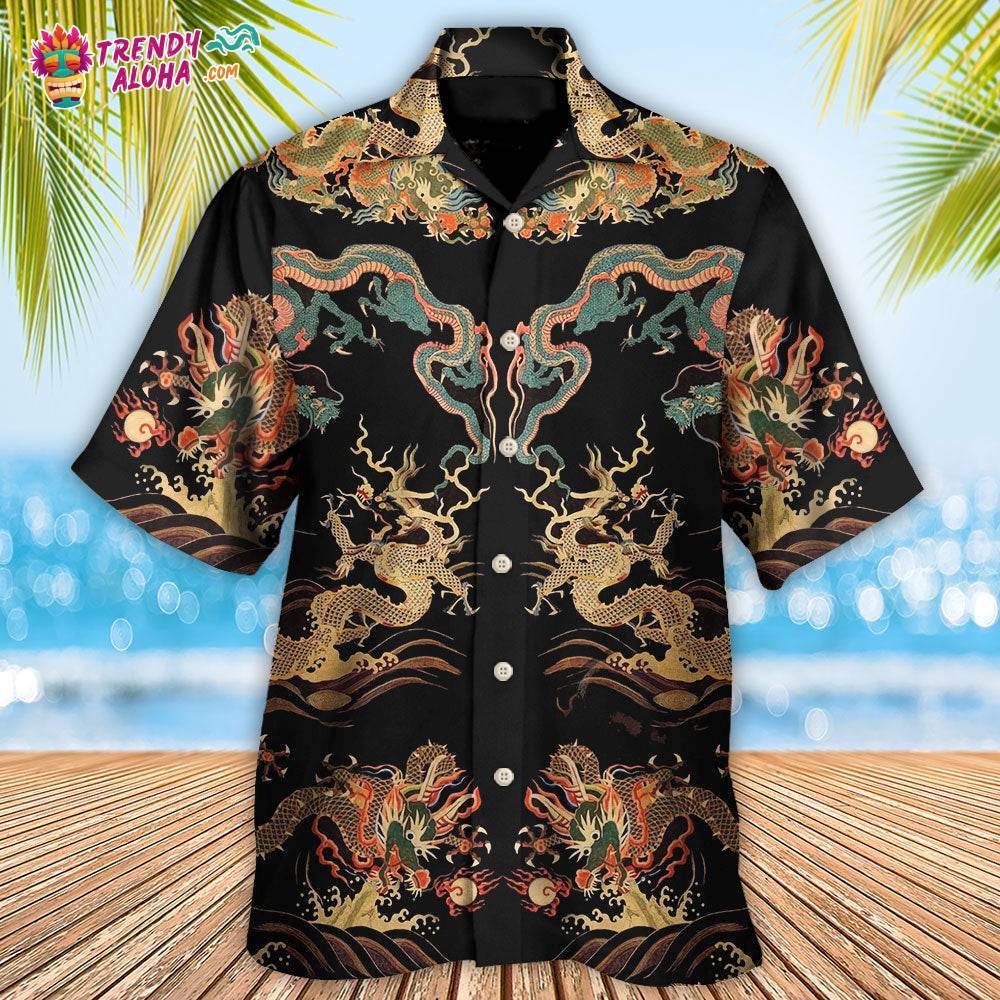 Dragon Chinese Dragon Royal Hawaiian Shirt – Trendy Aloha