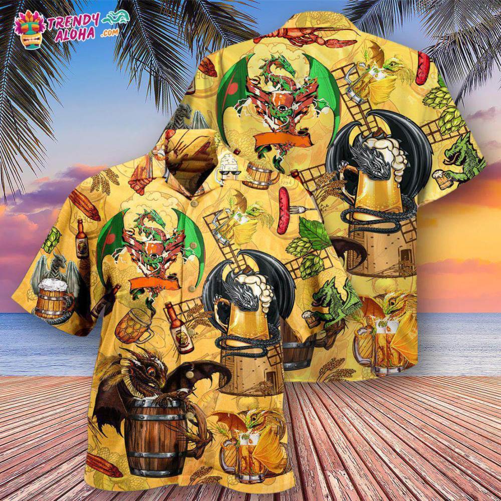 Dragon Drunkgon Loves Beer Hawaiian Shirt – Trendy Aloha