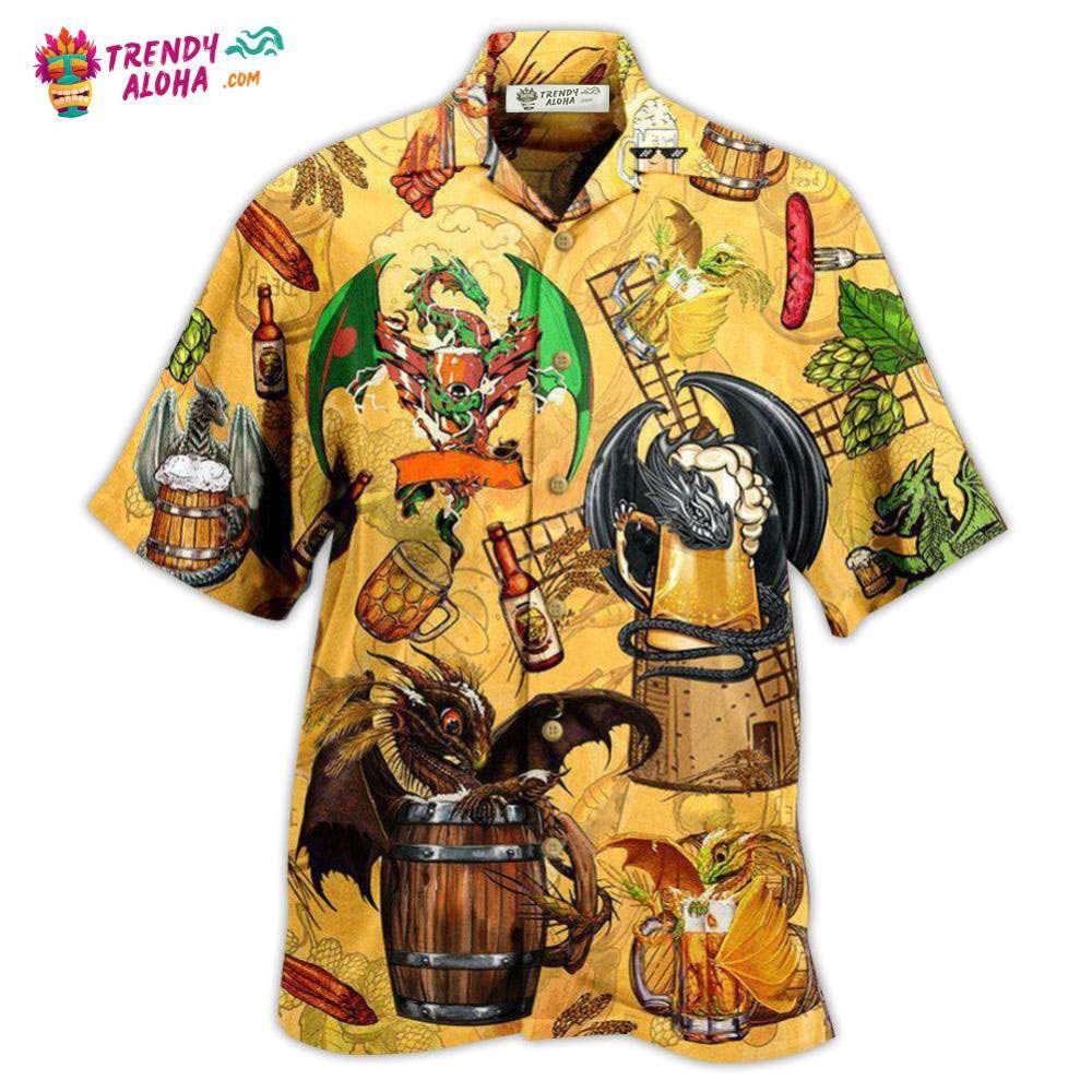 Dragon Drunkgon Loves Beer Hawaiian Shirt – Trendy Aloha