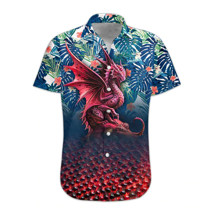Dragon Elegance Buttoned Hawaiian Threads for All