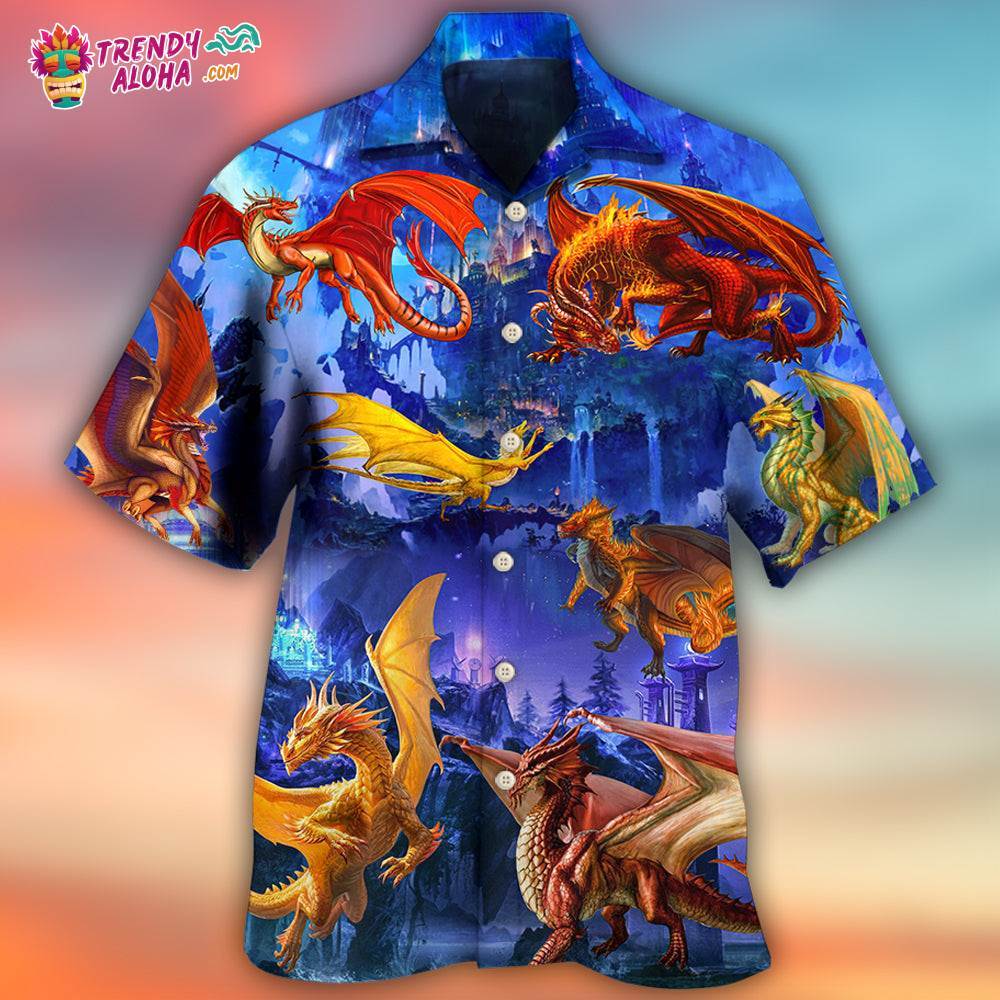 Dragon Fantasy Style Hawaiian Shirt – Trendy Aloha