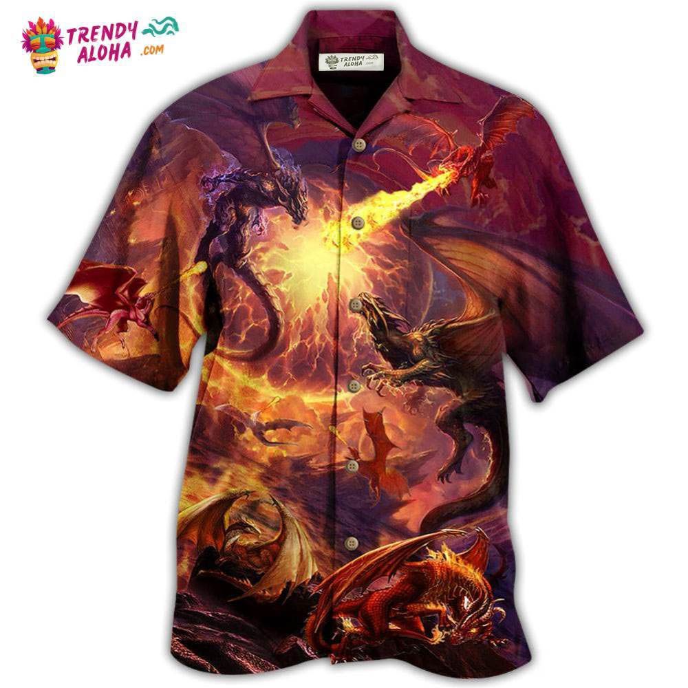 Dragon Fighting Together Love Life Hawaiian Shirt – Trendy Aloha