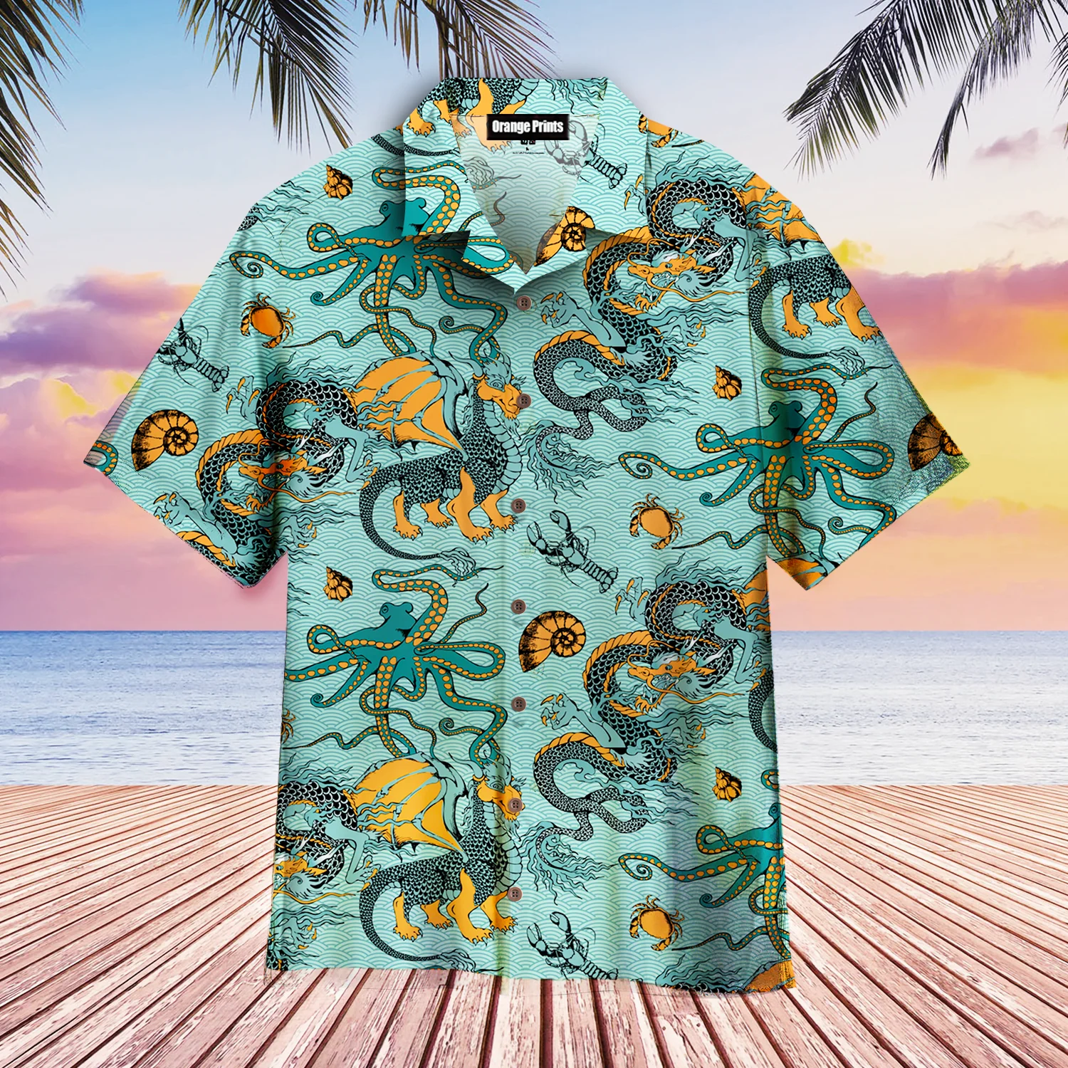 Dragon Fish Octopus Hawaiian Shirt