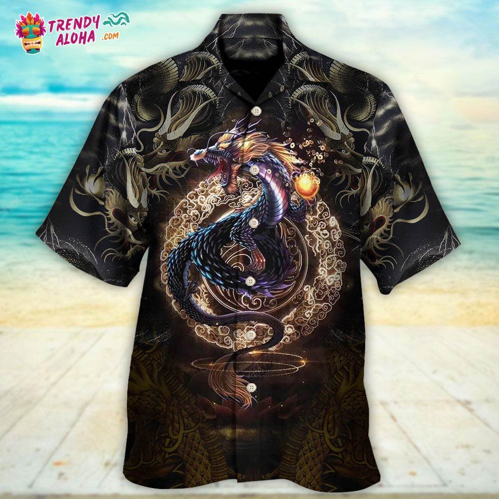 Dragon Golden Japanese Dragon Hawaiian Shirt – Trendy Aloha